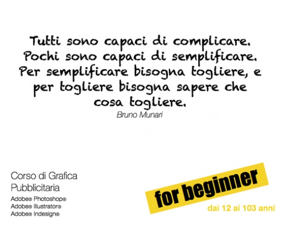 Corso di Grafica Pubblicitaria. For Beginner